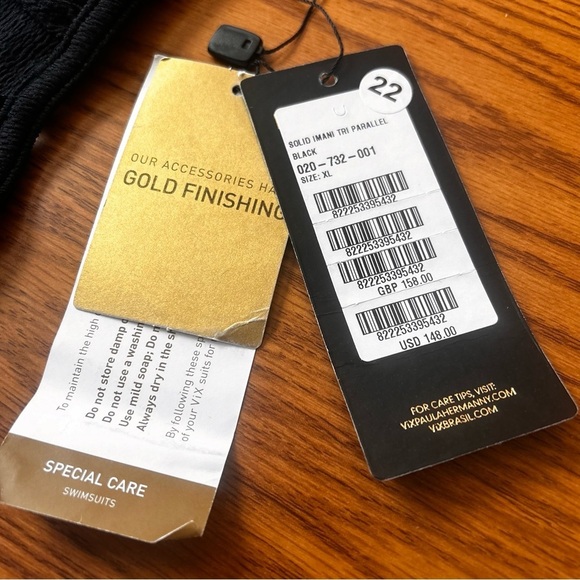 VIX Black Firenze Imani Tri Parallel Bikini Swim Top Textured Size XL NWT - Picture 4 of 5